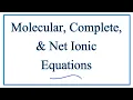 Complete Ionic Net Ionic Equations