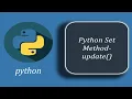 Python Set Method - update