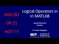 How to use Logical Operators in MATLAB AND OR NOT XOR ALL ANY and FIND