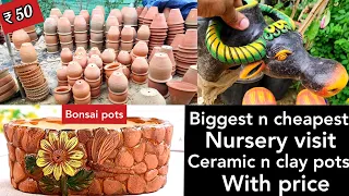 Plants pots with price Clay pots ceramic pots plastic pots cocopeat cheapest nursery online