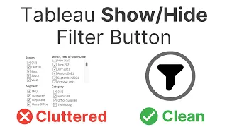 How to Add Filters in Tableau with a Button No Clutter