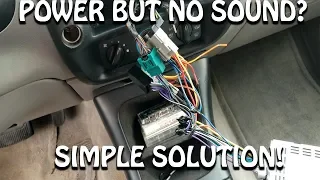 Download Aftermarket Radio Turns On BUT NO SOUND **SOLUTION**!!! MP3