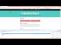 How to use intelligent menu by headroom jquery plugin