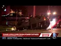 Chase and rollover crash in Cudahy leads to hundreds of power outages