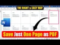 Download Lagu Hoe u snel en eenvoudig één pagina als PDF in Word kunt opslaan!