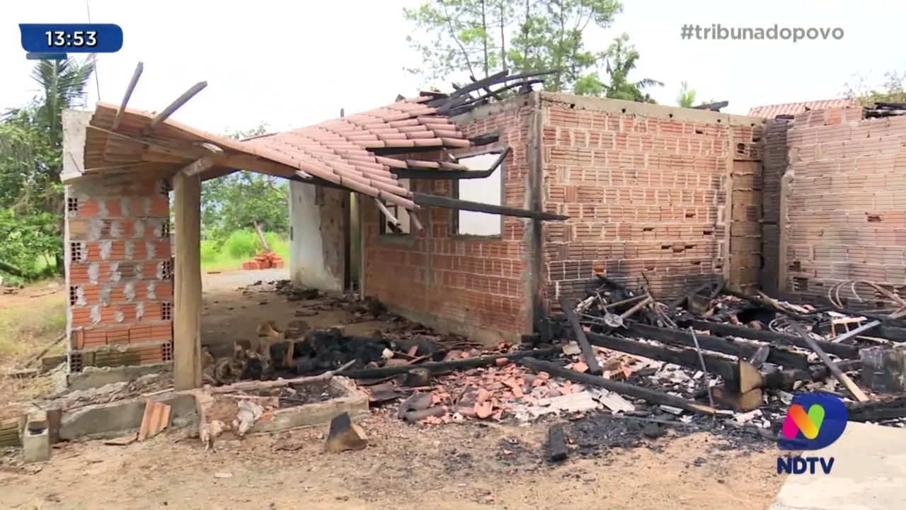 Tribuna Solidária: família perde tudo em incêndio e precisa de materiais para reconstruir casa