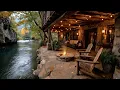 Download Lagu Perfect Summer Crackling Campfire by the Riverside Porch | Peaceful Nature Sounds Ambience