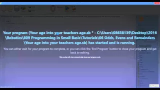 07 Branching Small Basic Tutorial