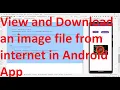 How to view and download an image file from a URL using DownloadManager in your Android App