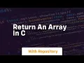 return an array in c