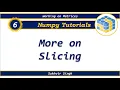 Numpy Tutorials Part 6 More on Slicing