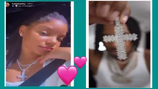 halle spotted wearing ddg jewlery fans of queen naija starts i blame queen challenge 