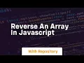 reverse an array in javascript