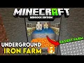 UNDERGROUND IRON FARM 1 17 Tutorial in Minecraft Bedrock