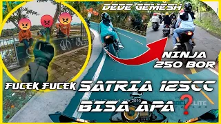 Download CEWEK NAIK MOGE ‼️ SATRIA 8 SILINDER 125CC GABISA APA APA || SUNMORI CHECK || BALIK KANAN SUNMORI MP3