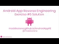 Android App Reverse Engineering - Exercise Solution