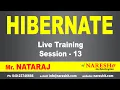 Hibernate Live Training by Mr Nataraj Session-13