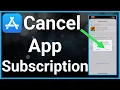 How To Cancel App Subscriptions