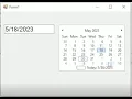 Month Calendar Control on Textbox