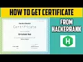 How to get certificate from Hackerrank