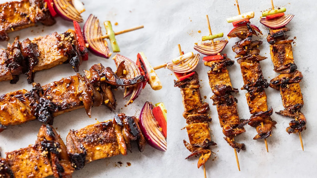 VEGAN TOFU SKEWERS   EASY BBQ KEBABS