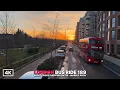 Golden Hour London Bus Ride Bus Route 189 Brent Cross to Marble Arch Upper Deck POV 4K R