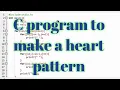 c program to make a heart shape pattern full concept