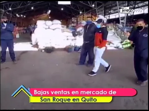 Bajas ventas en mercado de San Roque en Quito