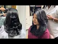How To Round Layer Haircut step by step full tutorial with blowdry