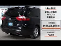 2004-2020 Toyota Sienna U-Haul Trailer Hitch Installation 78702