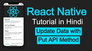 React Native tutorial in Hindi API Put Method Update with rest API