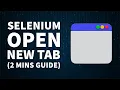 How to Open Page in New Tab Quick Tutorial Selenium Java