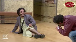 أقوى مشهد أكشن كوميدي بين مصطفى خاطر و إبرام سمير       ضحك من القلب بجد       مسرح مصر دندنها
