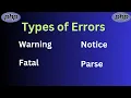 Types Of Errors In PHP PHP Errors In Hindi Errors In PHP In Hindi PHP tutorial In Hindi