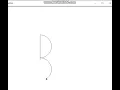 Python Turtle - Draw letter B