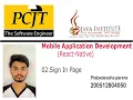 Sign In Page Cross Platform Application Development React Native Java Institute