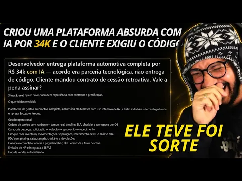NUNCA FAÇA UM SOFTWARE SEM CONTRATO ASSINADO ANTES!