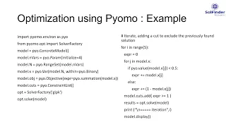 Optimization using Pyomo