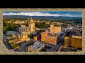 Uniontown Pennsylvania Beautiful Aerial Tour of Main St Downtown