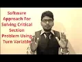 Software Approach For Solving Critical Section Problem Using Turn Variable Operating System