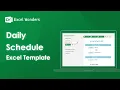 Maximize Your Daily Productivity With Excel - Daily Schedule Planner Excel Template