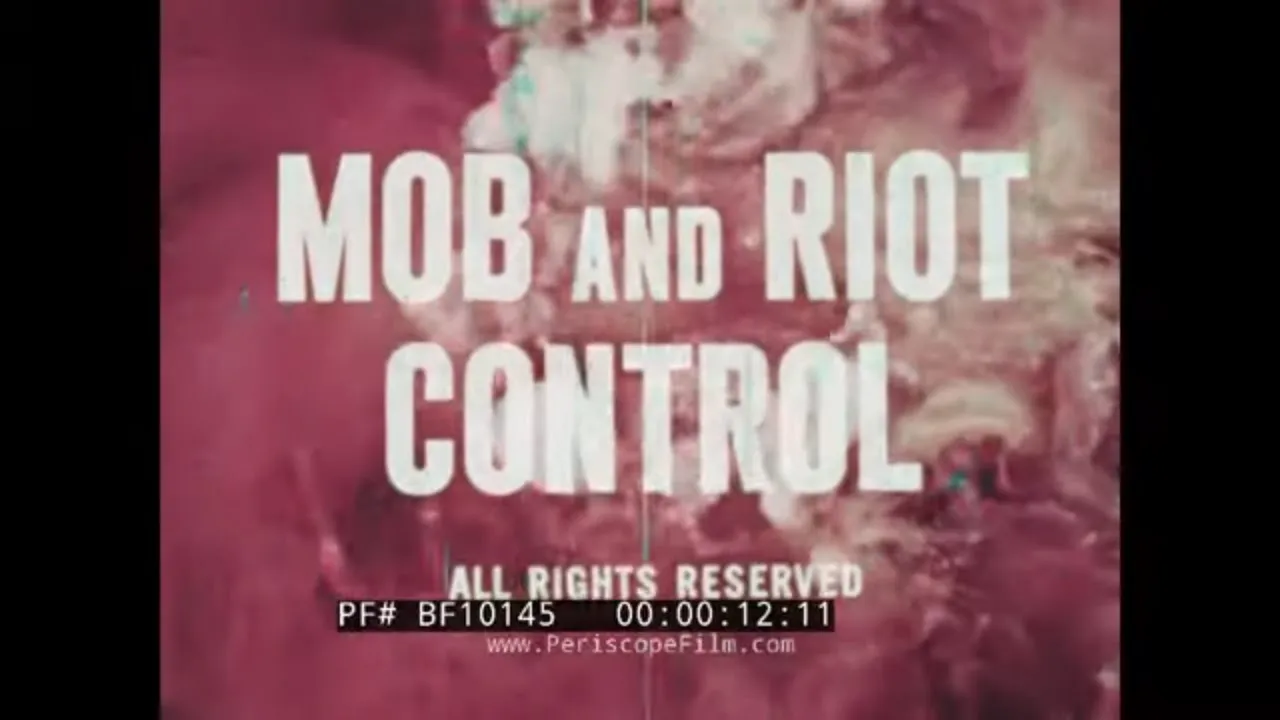 “ MOB AND RIOT CONTROL ” 1964 POLICE OFFICER CIVIL UNREST PROCEDURES TRAINING FILM BF10145