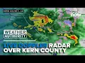 Live look at radar showing rain and snow moving into Kern County