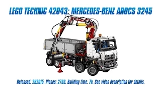 'Lego Technic 42043: Mercedes-Benz Arocs 3245' Unboxing, Speed Build & Review