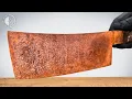 Download Lagu Damascus Cleaver With Mammoth Ivory and Brass Handle - Restoration