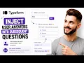 How to Inject User Answers in Typeform 2026 Tutorial