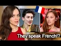 French Girl Reacts to American Celebrities Speaking French