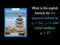 5 7 5 Finding an Explicit Formula for a Recursively Defined Sequence Using Iteration