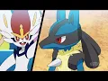 goh cinderace pops out of their pokeball to cheer on ash lucario owo Englis ub