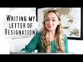 How to write a letter of Resignation I M LEAVING MY RN JOB